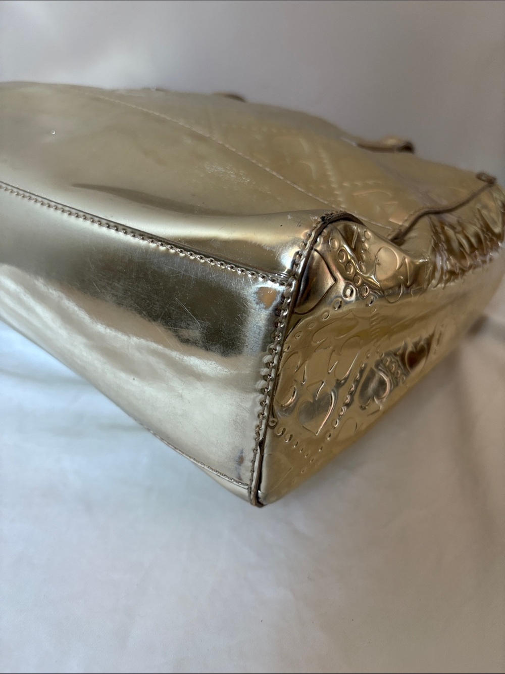 kate spade Metallic Gold Embossed Tote - Picture 5 of 7